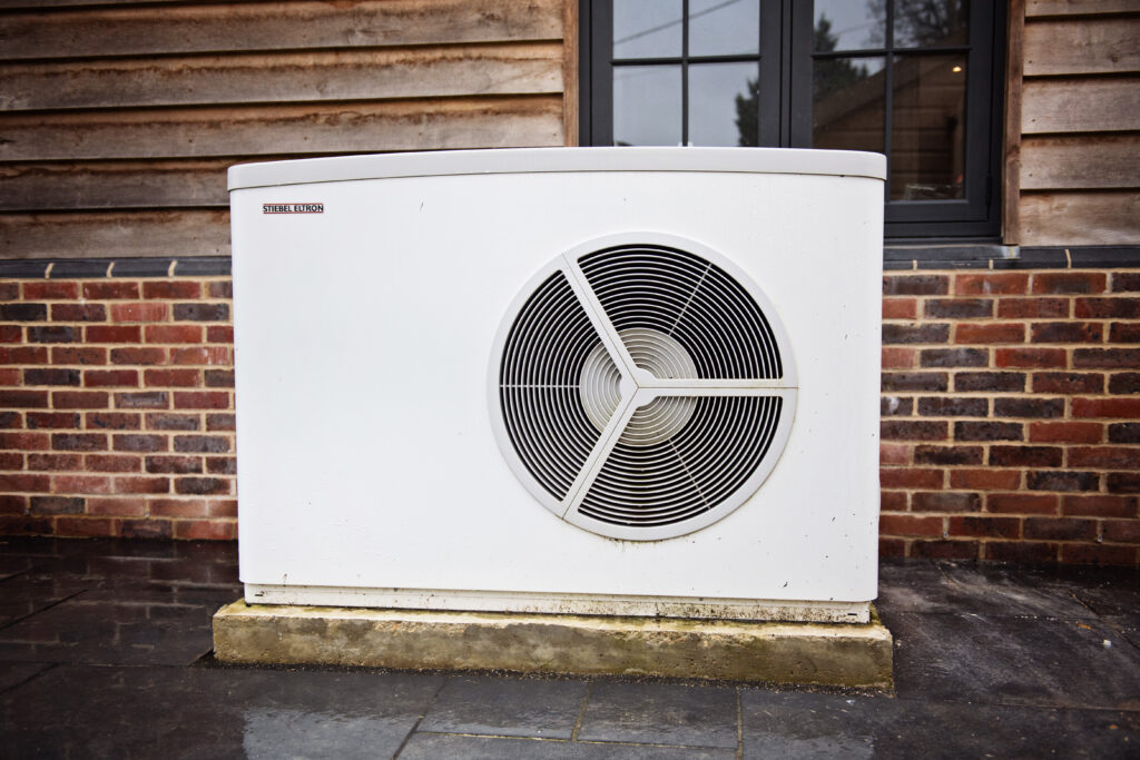 Heat pump installed to help create a low energy property