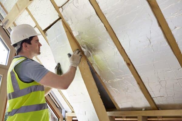 Insulating a house to reduce heat loss