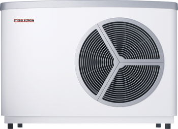 Heat pump being serviced