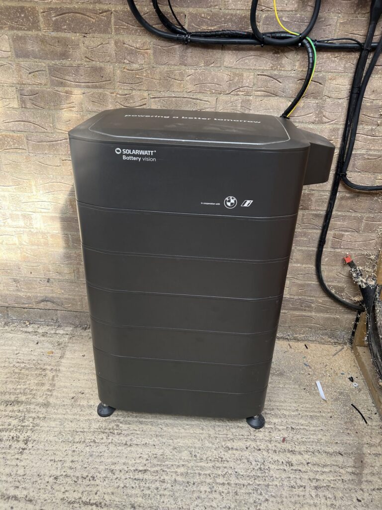 Home battery storage: a Solarwatt Battery vision installed at a Cheltenham home