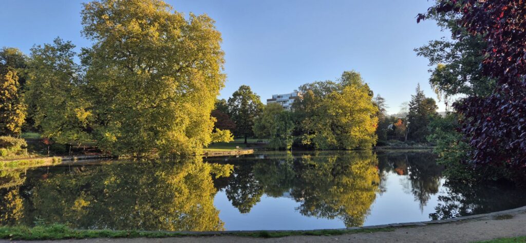 Lake in Pittville park, Cheltenham