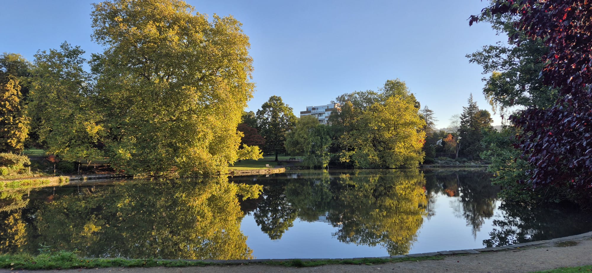 Lake in Pittville park, Cheltenham